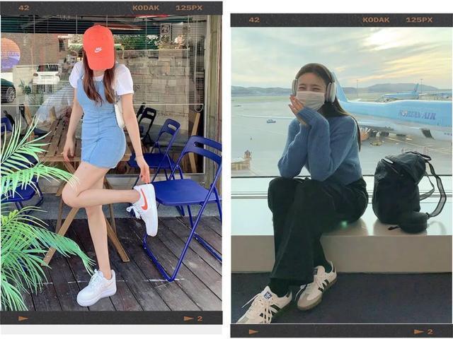 “仙女裙+运动鞋”巨洋气巨显腿细！OG真人平台小白鞋输了！现在流行(图8)